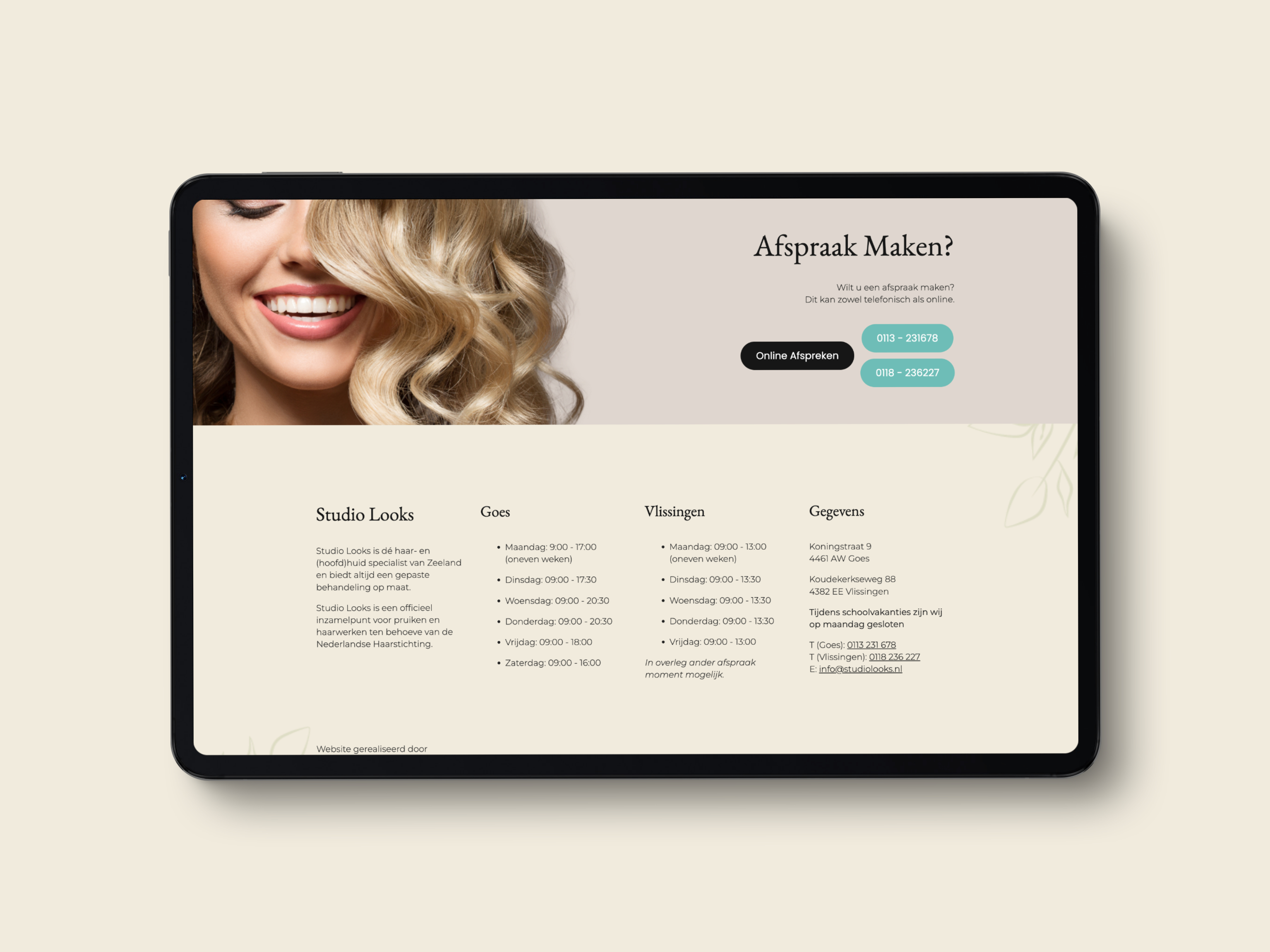 Studio Looks Zeeland Website